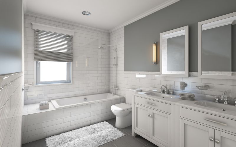 Stylish Bathroom with Accent Wall